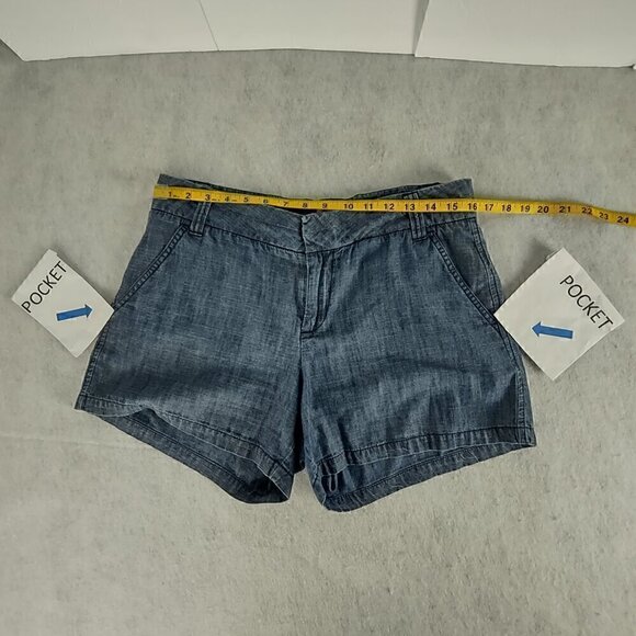 Dylan True Grit Women's 100% Cotton Four Pocket Blue Shorts Size 6 - Picture 6 of 12